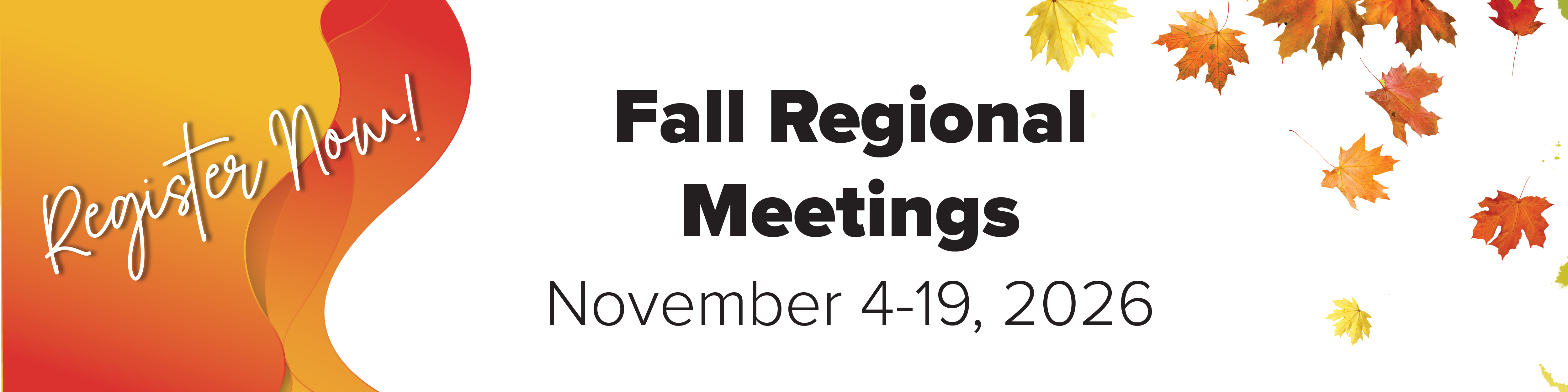 Register for fall regional meetings