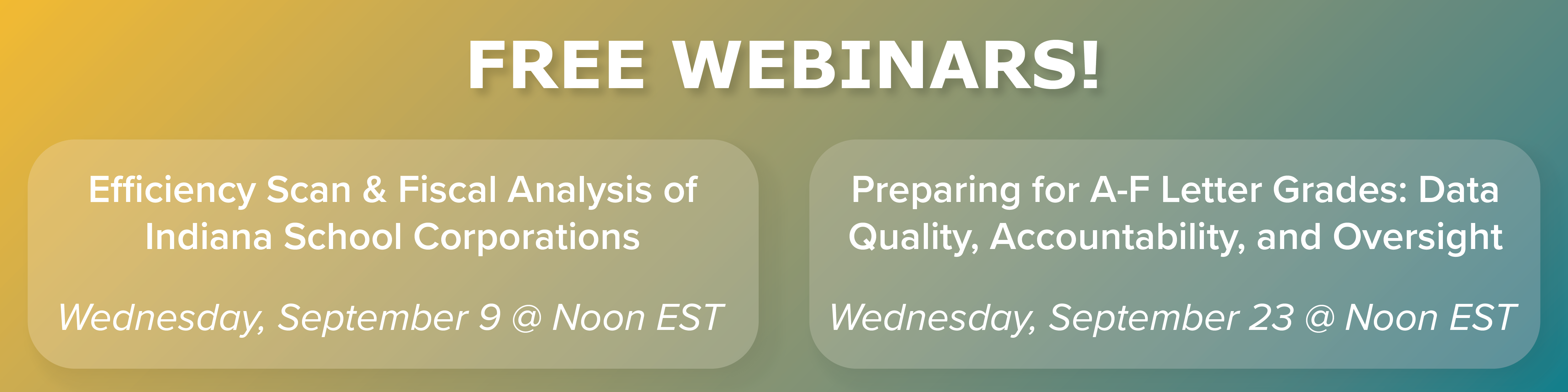 Register for our free webinars